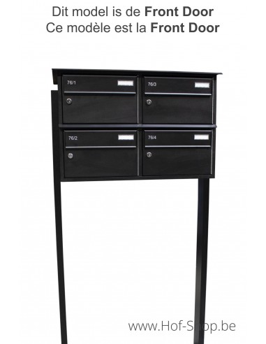 F22 multibox Back Door - Larob meervoudige brievenbus aluminium