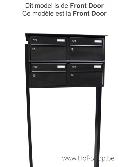 F22 multibox Back Door - Boîte aux lettres multiple Larob en aluminium