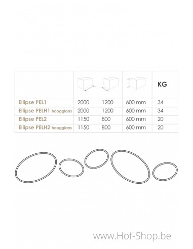 Ellipse - Plantenbak in polyester