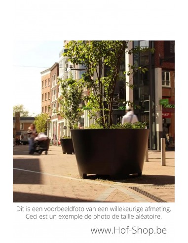 Conic met poten 200 x 80 cm - Adezz Plantenbak in aluminium