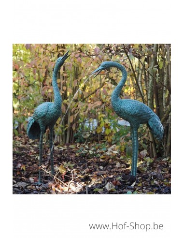 Fontaine paire de grues - statue en bronze (AN1178BR-V-F)