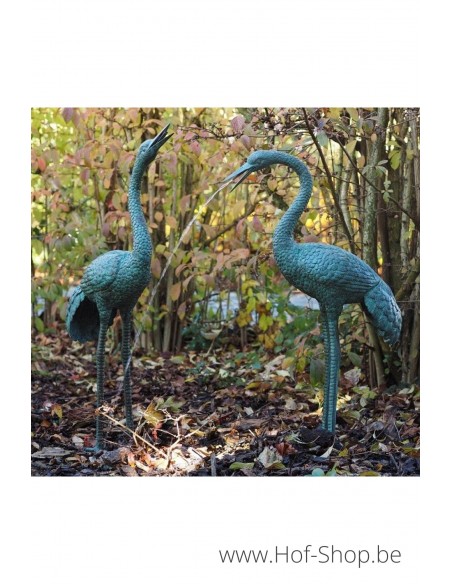 Fontaine paire de grues - statue en bronze (AN1178BR-V-F)