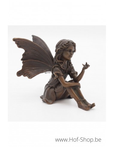 Zittend elfje - bronzen beeld (AN1226BR-B)