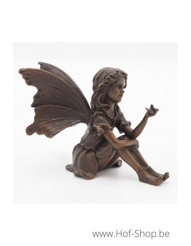 Zittend elfje - bronzen beeld (AN1226BR-B)