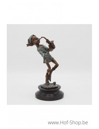 Pixie avec un saxophone - statue en bronze (AN1241BR-B)
