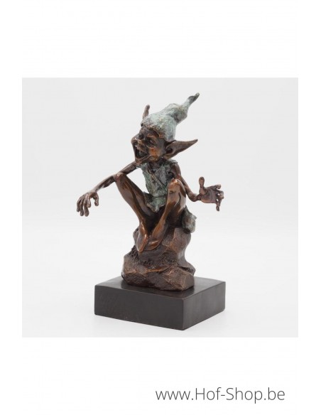 Lutin assis - statue en bronze (AN1242BR-B)