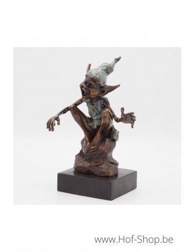 Lutin assis - statue en bronze (AN1242BR-B)