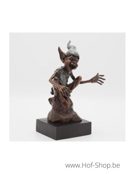 Lutin assis - statue en bronze (AN1242BR-B)