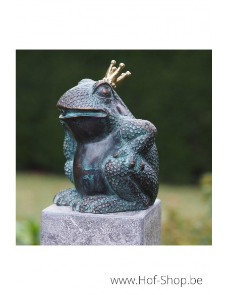Grenouille royale - statue en bronze (AN1323BR-V-F)