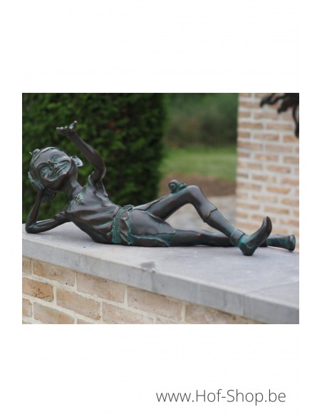 Pixie liggend - bronzen beeld (AN1336BR-V)