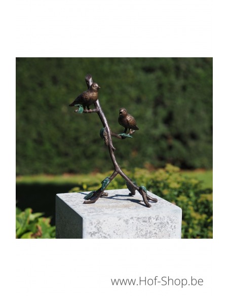 Oiseaux sur branche - statue en bronze (AN1372BR-B)