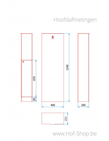 Fenix Top Medium - pakketbus aluminium