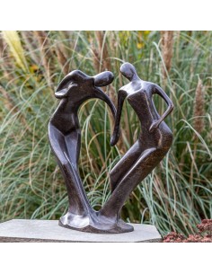 Couple dansant abstrait grande modèle - statue en bronze (AN1541BR-BI)