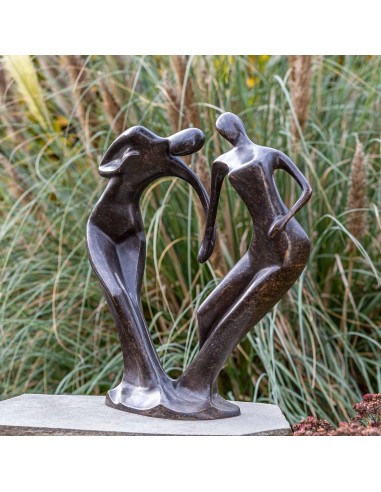 Couple dansant abstrait grande modèle - statue en bronze (AN1541BR-BI)