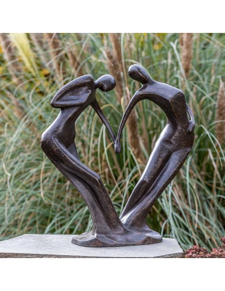 Couple dansant abstrait grande modèle - statue en bronze (AN1541BR-BI)