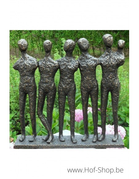 5 Mannen moderne sculptuur - bronzen beeld (AN1694BR-BI)