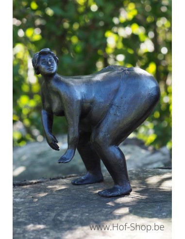 Grosse dame à droite - statue en bronze (AN1370BR-B-R)
