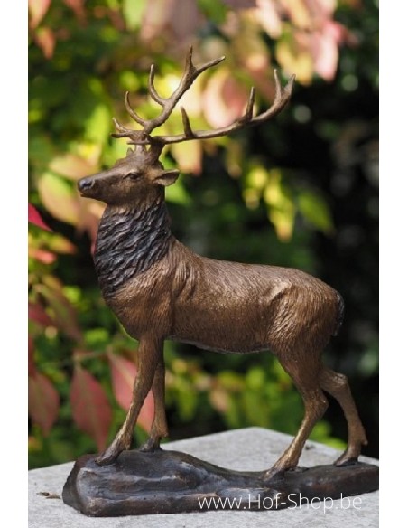 Klein hert - bronzen beeld (AN1185BR-B)