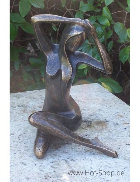 Femme assise - statue en bronze (AN1065BR-B)