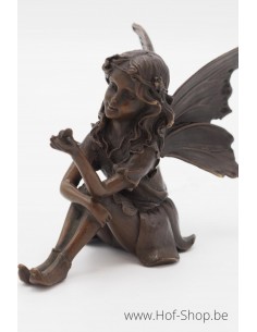 Zittend elfje - bronzen beeld (AN1226BR-B)