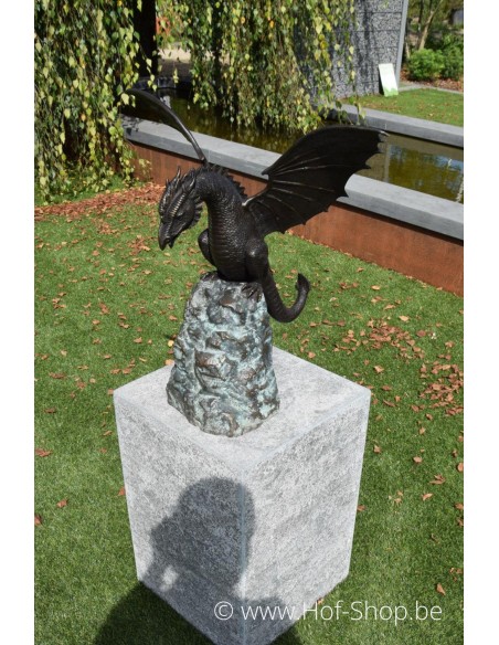 Fontaine dragon - statue en bronze (B679)