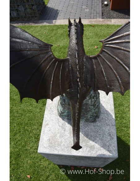 Fontaine dragon - statue en bronze (B679)
