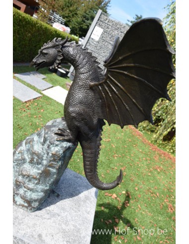 Fontaine dragon - statue en bronze (B679)