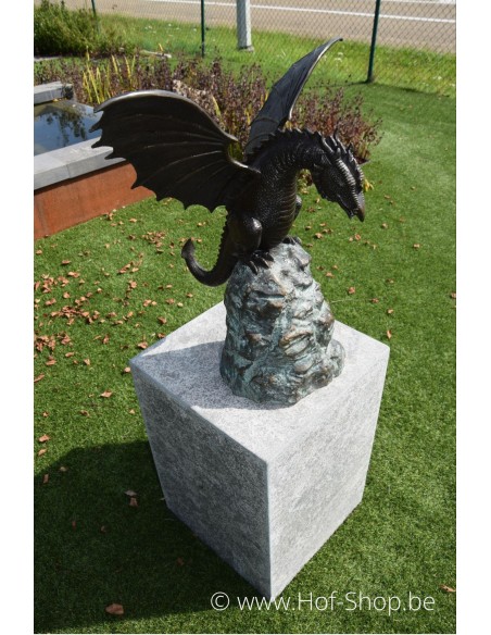 Fontaine dragon - statue en bronze (B679)