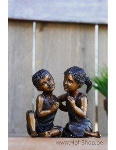 couple d'enfants - statue en bronze (AN1249BR-B)