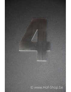Numéro 4 Arte - acier inoxydable de 12 cm de haut AB collectie