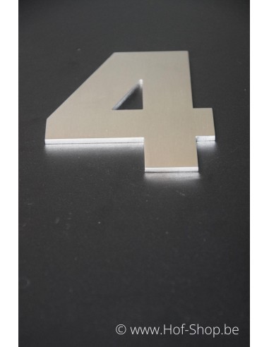 Numéro 4 Arte - acier inoxydable de 12 cm de haut AB collectie