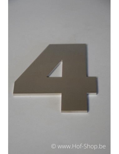 Numéro 4 Arte - acier inoxydable de 12 cm de haut AB collectie