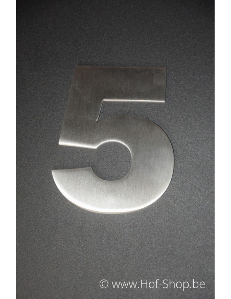 Numéro 5 Arte - acier inoxydable de 12 cm de haut AB collectie