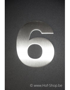 Nummer 6 Arte - inox 12 cm hoog AB collectie