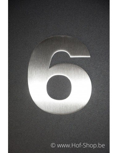 Numéro 6 Arte - acier inoxydable de 12 cm de haut AB collectie
