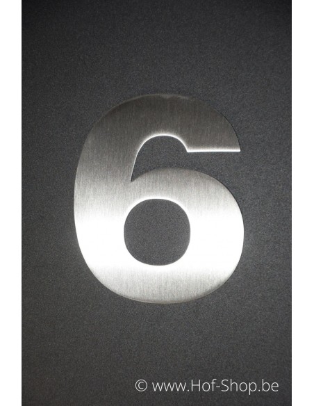 Nummer 6 Arte - inox 12 cm hoog AB collectie