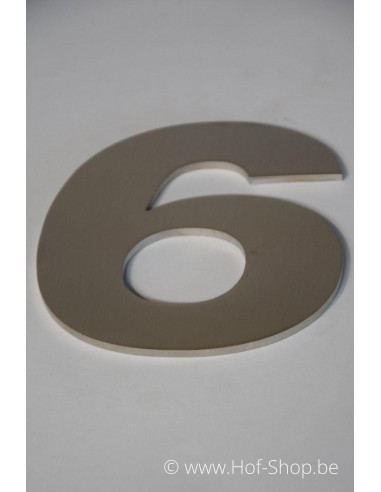 Numéro 6 Arte - acier inoxydable de 12 cm de haut AB collectie