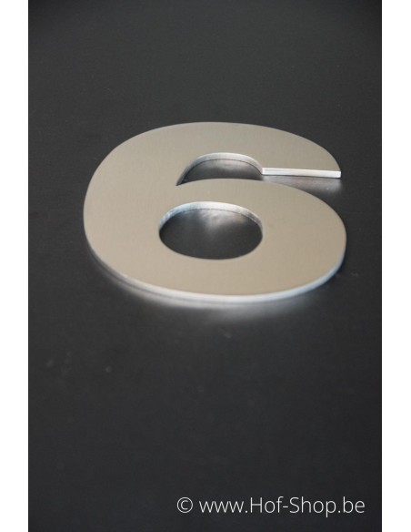 Nummer 6 Arte - inox 12 cm hoog AB collectie
