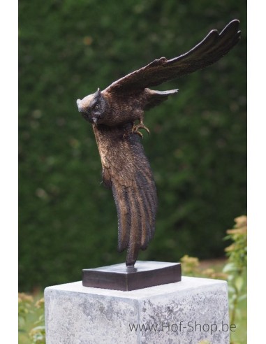 Vliegende uil - bronzen beeld (AN1321BR-B)