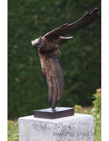 Hibou volant - statue en bronze (AN1321BR-B)