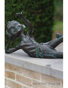 Lutin couché - statue en bronze (AN1336BR-V)