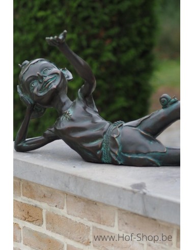 Lutin couché - statue en bronze (AN1336BR-V)