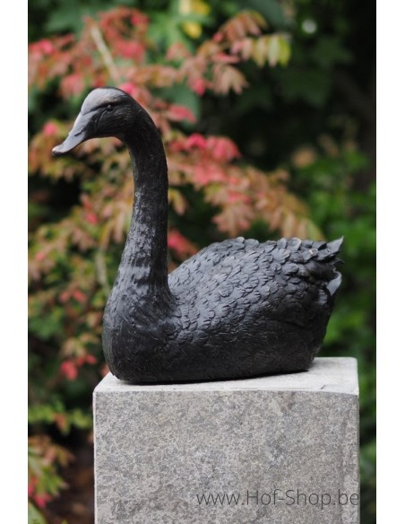 Zwaan groot - bronzen beeld (AN1344BR-B)