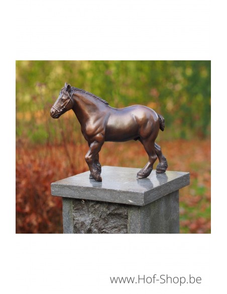 Cheval fermier - sculpture en bronze (AN1351BR-B)