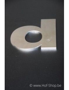 Letter d Arte - inox 12 cm hoog AB collectie