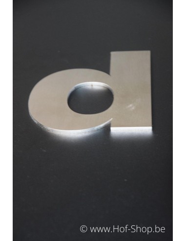 Letter d Arte - inox 12 cm hoog AB collectie