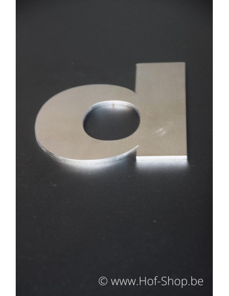 Letter d Arte - inox 12 cm hoog AB collectie