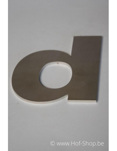 Letter d Arte - inox 12 cm hoog AB collectie