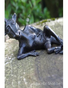Liggende draak - bronzen beeld (AN1371BR-B)