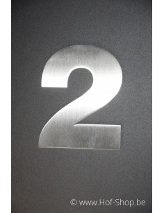 Numéro 2 Arte - acier inoxydable de 5 cm de haut AB collectie
